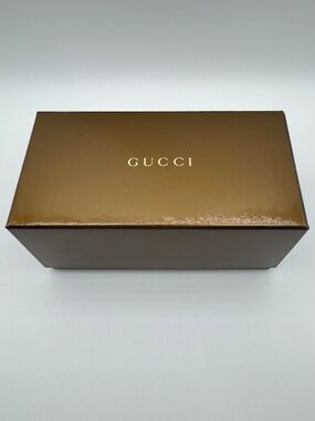 Gucci Brown Sunglasses Box with Gold Logo